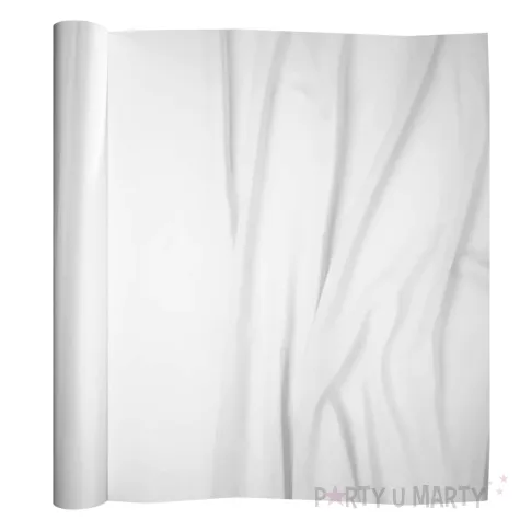 bieznik szyfonowy zlamana biel partydeco 500 x 48 cm