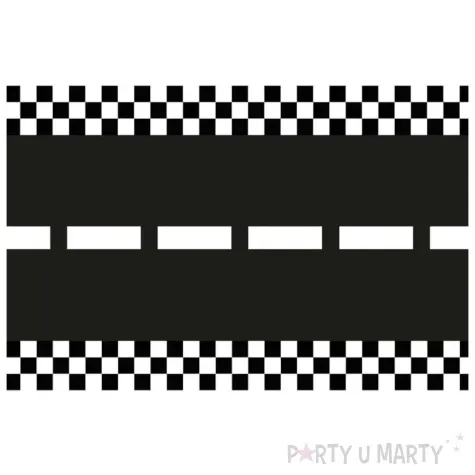 bieznik tor wyscigowy czarny partydeco 500 x 40 cm