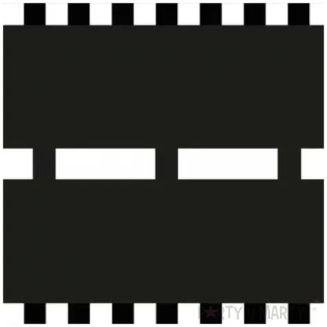 bieznik tor wyscigowy czarny partydeco 500 x 40 cm