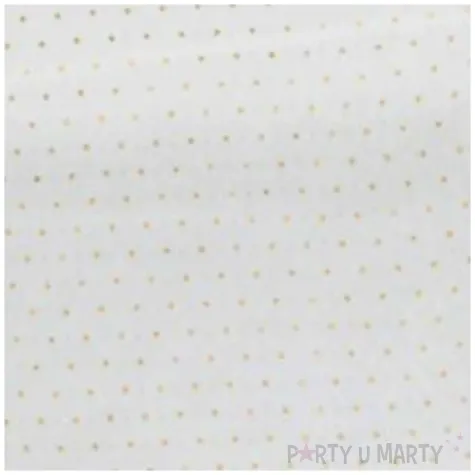 bieznik zlote grochy bialy santex 26 x 300 cm