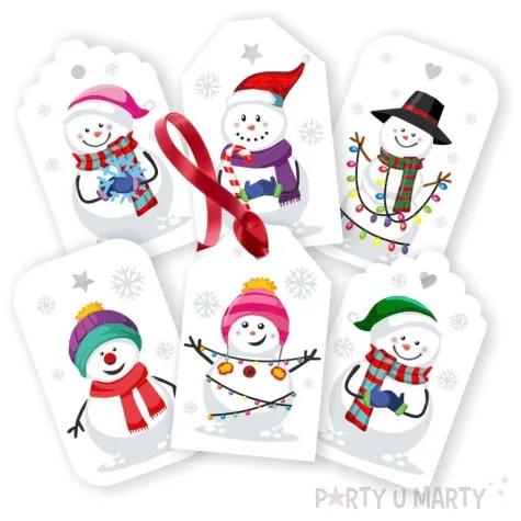 bileciki boze narodzenie balwanki 6 szt