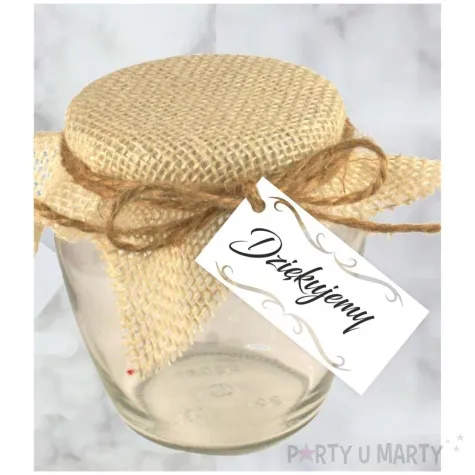 bileciki dziekujemy ornament biale 6x3 cm 10 szt