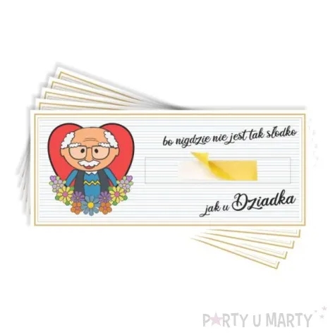 bileciki merci slodko jak u dziadka 6x14 cm 5 szt