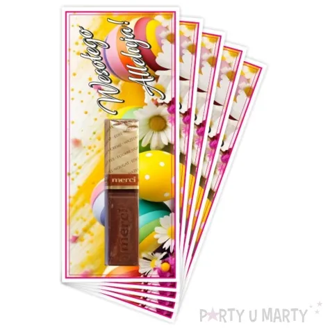 bileciki merci wielkanocne pisanki 6x14 cm 5 szt