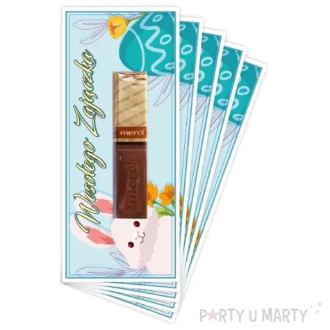 bileciki merci wielkanocny zajaczek 6x14 cm 5 szt