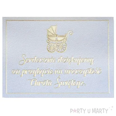 bileciki podziekowania dla gosci chrzest biale dekoracjepolska