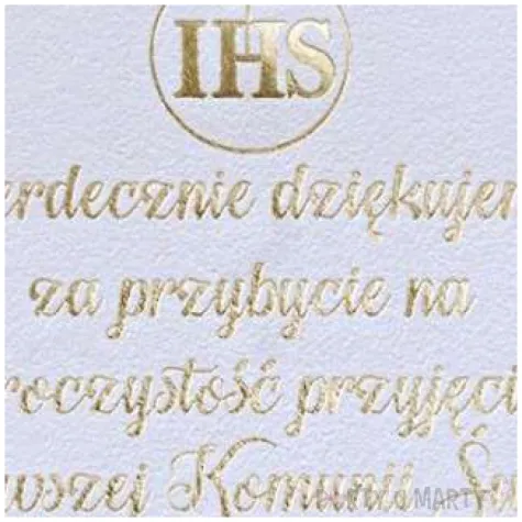 bileciki podziekowania dla gosci i komunia sw biale dekoracjepolska