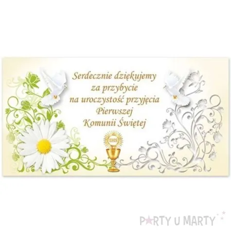bileciki podziekowanie ihs pierwsza komunia sw 20 szt