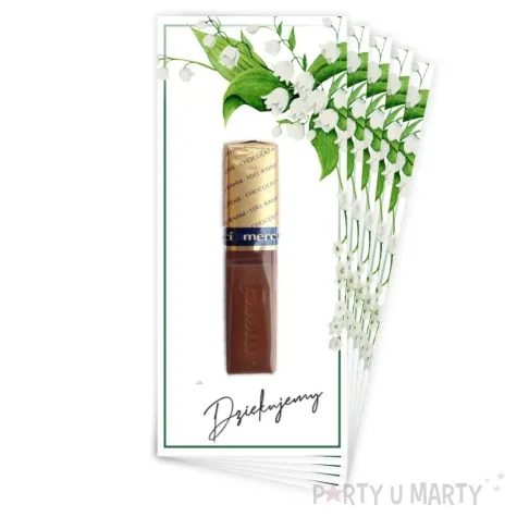 bileciki podziekowanie merci ihs komunia konwalia 6x14 cm 5 szt