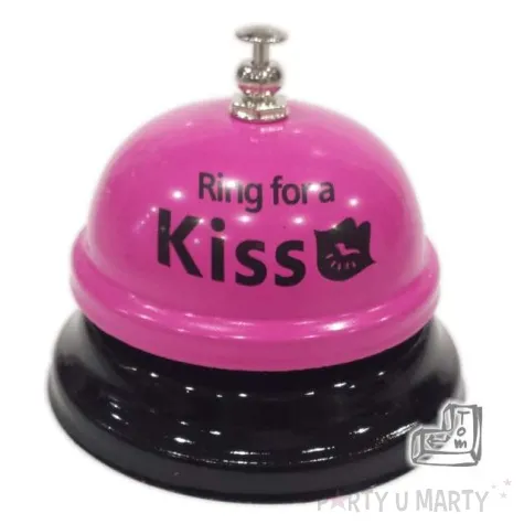 biurkowy dzwonek na pocalunek rozowy