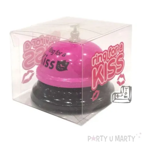 biurkowy dzwonek na pocalunek rozowy