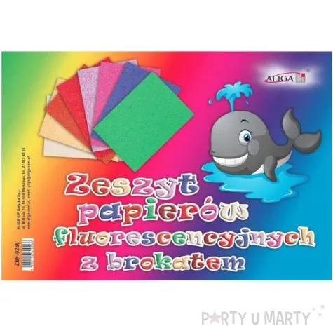 blok brokat fluorescencyjny aliga 17 x 25 cm 7 kol