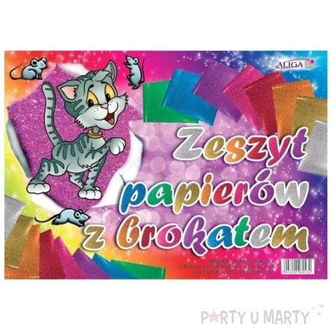 blok brokatowy aliga 17 5 x 25cm 8 kol