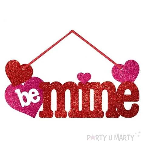 blyszczacy szyld be mine 22 8 x 9 8 cm