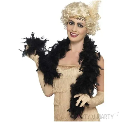 boa classic czarne smiffys 50 g 150 cm