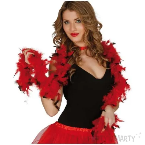 boa classic czerwono czarne guirca 40 g 180 cm