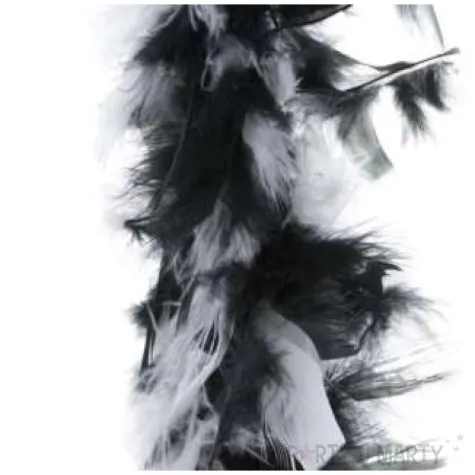 boa deluxe bialo czarne funnyfashion 200 cm 45 g