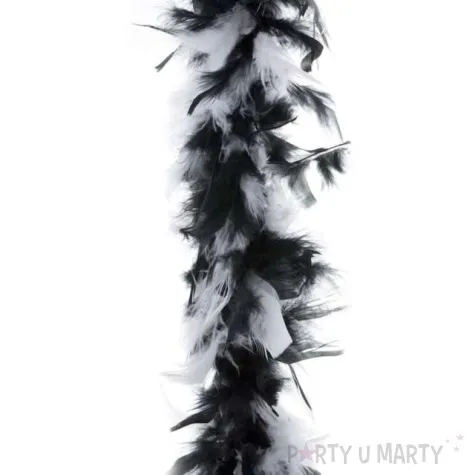 boa deluxe bialo czarne funnyfashion 200 cm 45 g