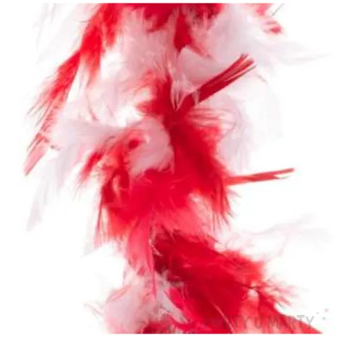 boa deluxe bialo czerwone funnyfashion 200 cm 45 g