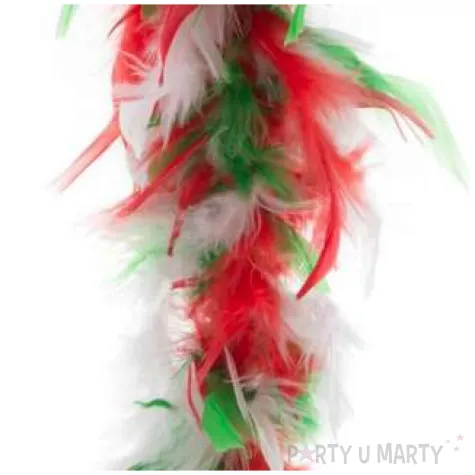 boa deluxe bialo czerwono zielone funnyfashion 200 cm 45 g