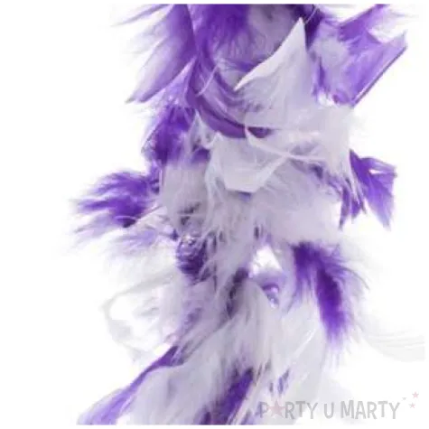 boa deluxe bialo fioletowy funnyfashion 200 cm 45 g
