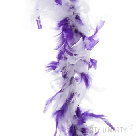 boa deluxe bialo fioletowy funnyfashion 200 cm 45 g