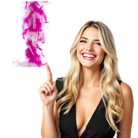 boa deluxe bialo rozowy funnyfashion 200 cm 45 g