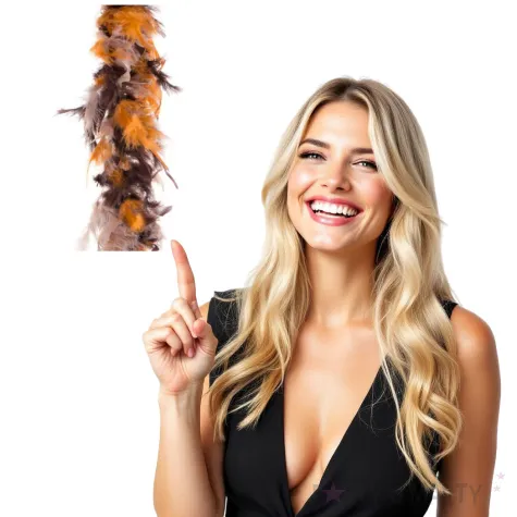 boa deluxe brazowy mix funnyfashion 200 cm 45 g