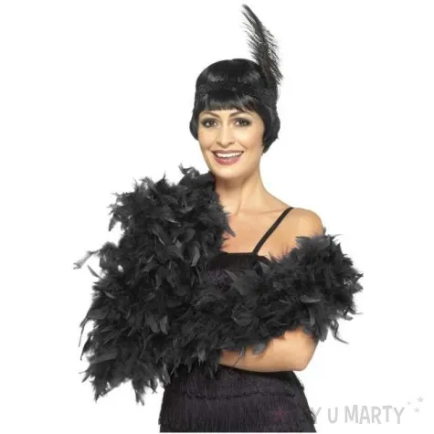 boa deluxe czarne smiffys 80 g 180 cm