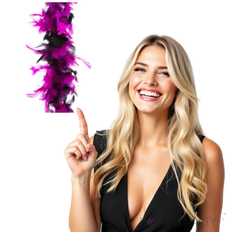 boa deluxe czarno rozowe funnyfashion 200 cm 45 g