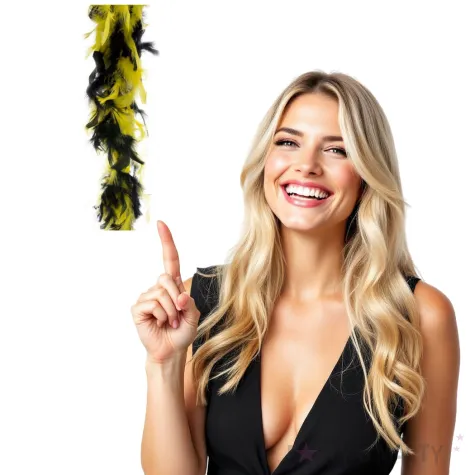 boa deluxe czarno zolte funnyfashion 200 cm 45 g