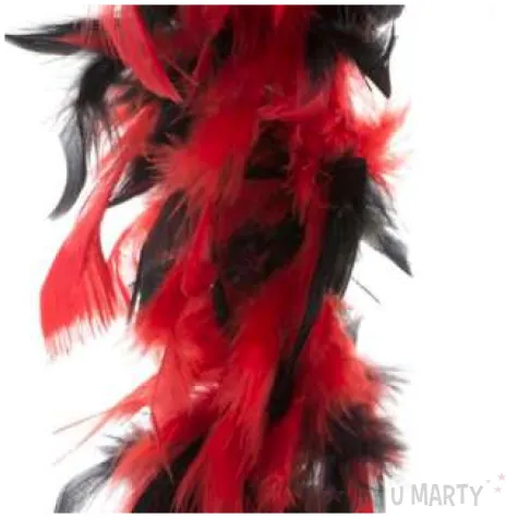 boa deluxe czerwono czarne funnyfashion 200 cm 45 g