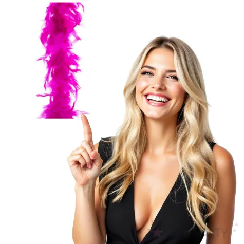 boa deluxe fuksja funnyfashion 200 cm 45 g