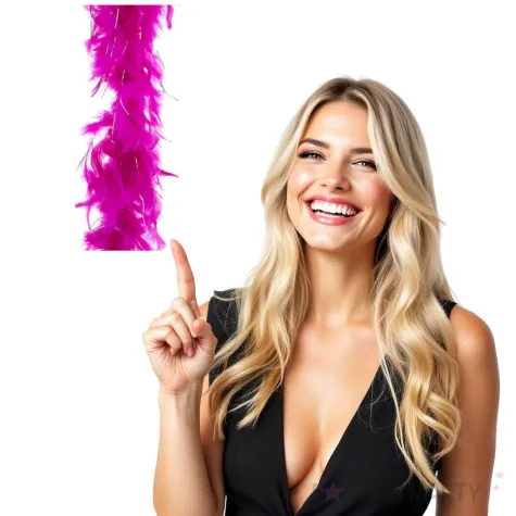 boa deluxe lameta fuksja funnyfashion 200 cm 45 g