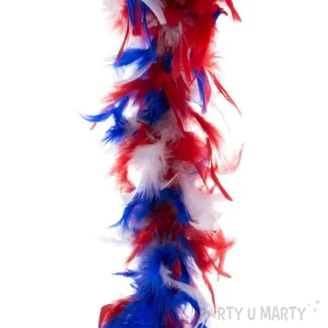 boa deluxe niebiesko czerwone funnyfashion 200 cm 45 g