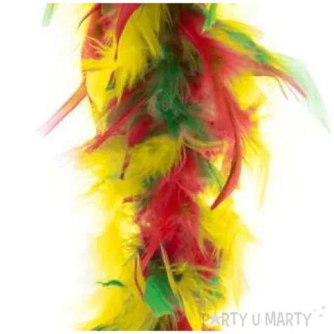 boa deluxe zielono zolto czerwony funnyfashion 200 cm 45 g