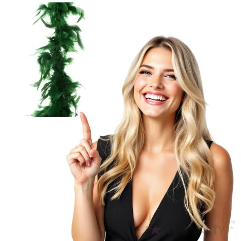 boa deluxe zielony ciemny funnyfashion 200 cm 45 g