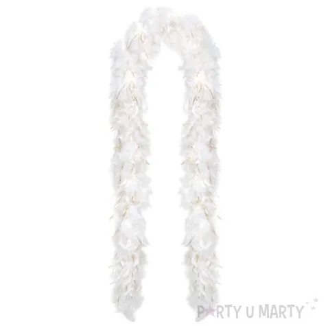 boa double long lameta bialo zlote funnyfashion 45 g 200 cm