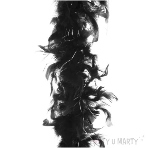 boa double long lameta czarno srebrne funnyfashion 45 g 200 cm