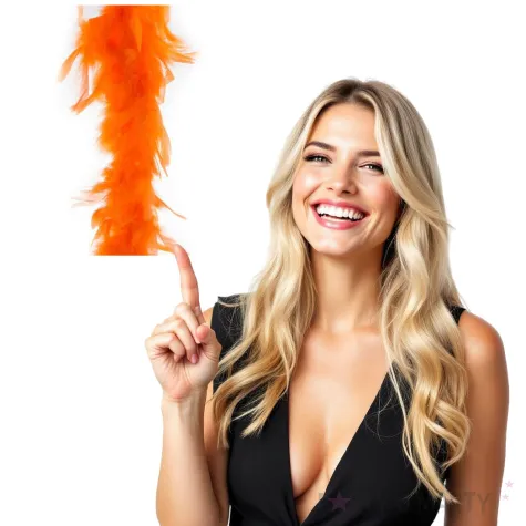 boa fluo pomaranczowe funny fashion 45 g 200 cm