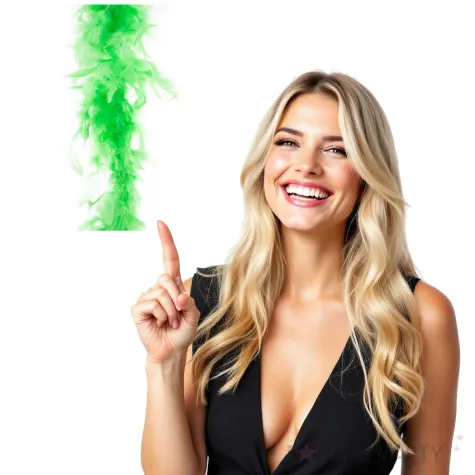 boa fluo zielone funny fashion 45 g 200 cm