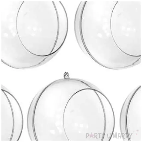 bombka do dekorowania kula z otworem akrylowa aliga 12 cm 5 szt