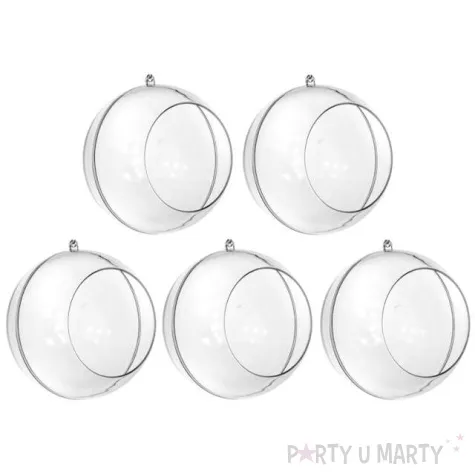 bombka do dekorowania kula z otworem akrylowa aliga 14 cm 5 szt