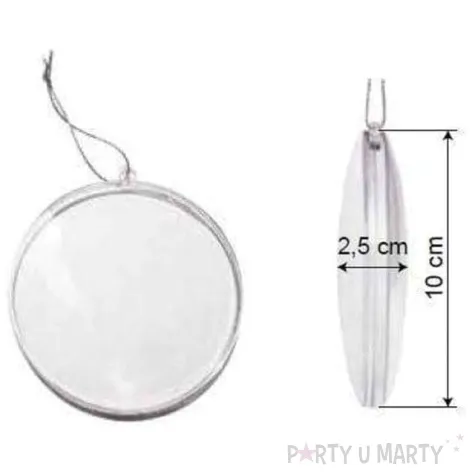 bombka do dekorowania medalion akrylowa aliga 10 cm 5 szt