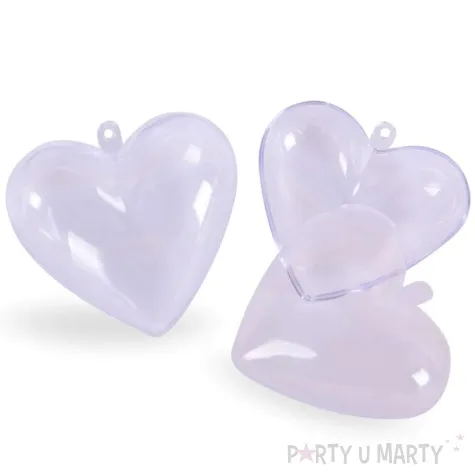 bombka do dekorowania serca plastikowe arpex 6 5 cm 2 szt