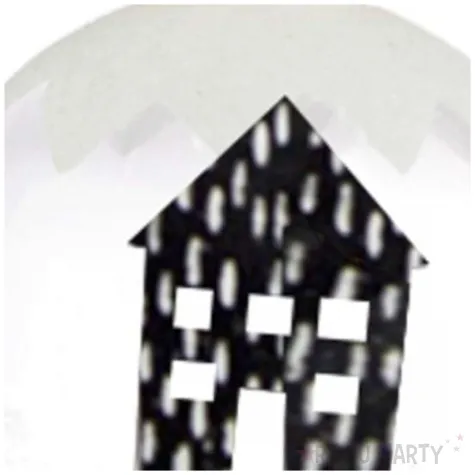 bombka sniezny domek transparentna 7 5cm arpex