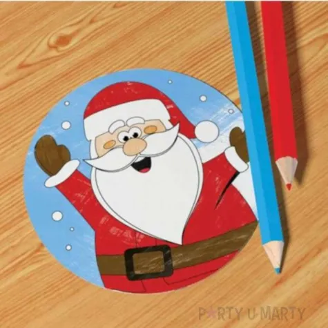 bombka wlasne zdjecie kolorowanka mikolaj i dzwonek arpex 7 cm