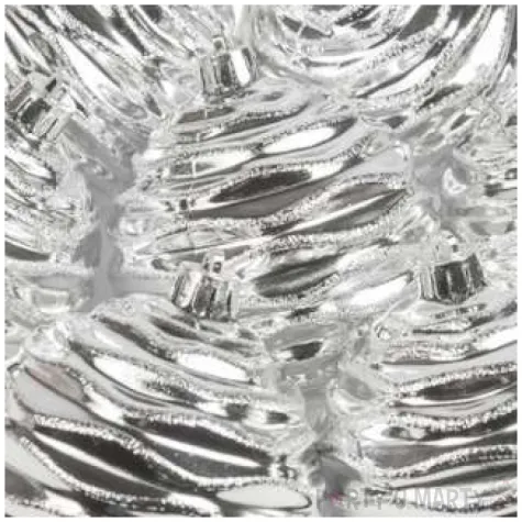 bombki blyszczace fale srebrne czakos 8 cm 12 szt