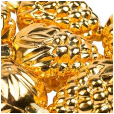 bombki blyszczace szyszki zlote czakos 6 cm 6 szt