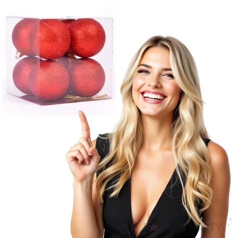 bombki brazowy brokat 6 cm arpex 8 szt